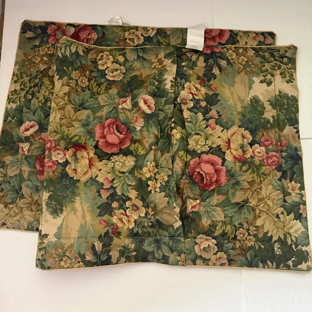 Martex Floral Pillow Sham in Green and Rose